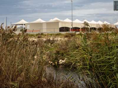 Il canale, preceduto da folti canneti e collegato al mare, � circondato da una variegata vegetazione...
